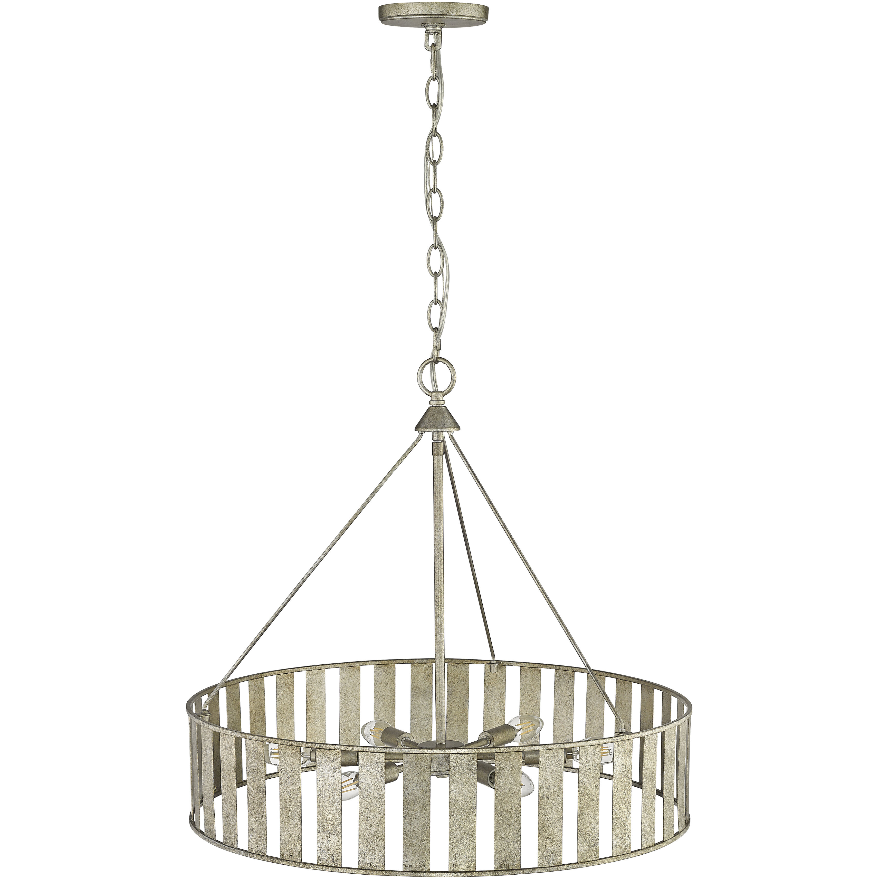 Stella 6 Light 24 inch Antique Silver Chandelier Ceiling Light